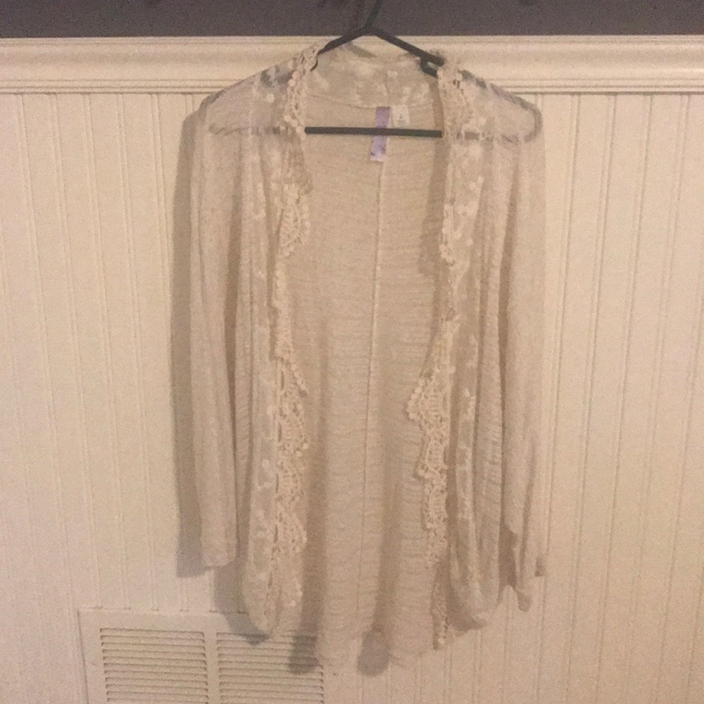Cream Lace Alya cardigan